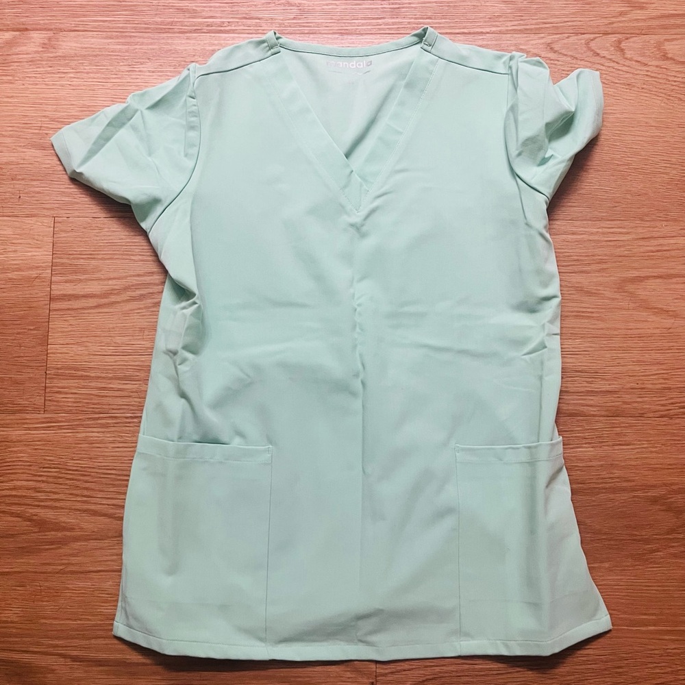 Mint Green Mandala Jogger Scrub Set